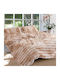 Cosy All Seasons Duvet Cover Set Flannel Single with Pillowcase 160x240 Beige