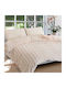 Cosy All Seasons Duvet Cover Set Flannel Single with Pillowcase 160x240 Ecru