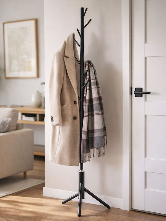 Metallic Coat Rack Black Espina 58x58x175cm