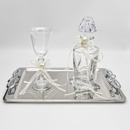 Set Set Naș Cristal / Inox Argintiu 3buc