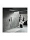 Excel Built-in Mixer, Hand Shower & Shower Head Set for Shower 4 Exits Black