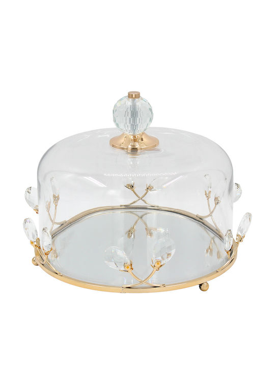 Keskor Tortieră Metal cu Capac Auriu 28x28x22buc