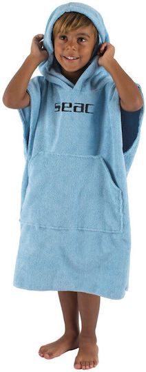 Μπουρνούζι Μικροϊνών Παιδικό Poncho Junior 152-105az Γαλάζιο Seac