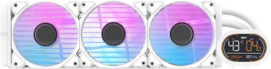 Darkflash DH360D v2 AIO CPU Liquid Cooling With 3 120mm Fans And White ARGB Lighting