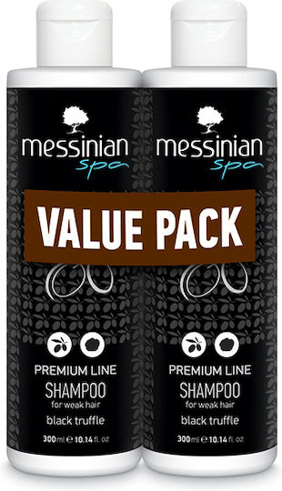Messinian Spa Premium Line Σαμπουάν κατά της Τριχόπτωσης 2x300ml