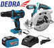 Dedra DED7042 + DED7064 Σετ Δισκοπρίονο & Δραπανοκατσάβιδο 18V με Μπαταρίες