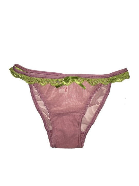 Miss Rosy Дамско Бразилско с дантела Dark Pink,...