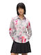 Long Sleeve Women's Denim Shirt Pink