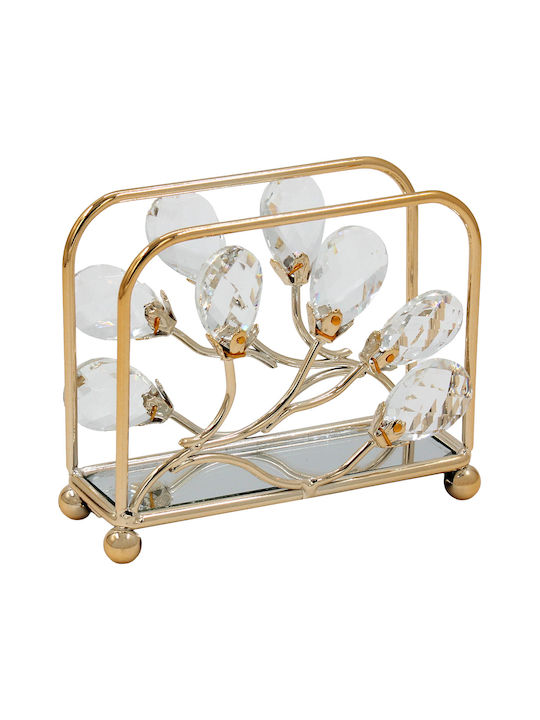 Keskor Metallic Napkin Holder Gold 13x6x10.5cm 43185