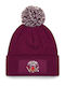 Hellfire Club, Stranger Things Beanie Unisex Beanie with Rib Knit in Burgundy color