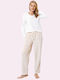Aruelle Winter Damen Pyjama-Set Ivory Coast