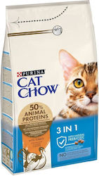Cat Chow 3 In 1 Ξηρά Τροφή χωρίς Γλουτένη για Ε...