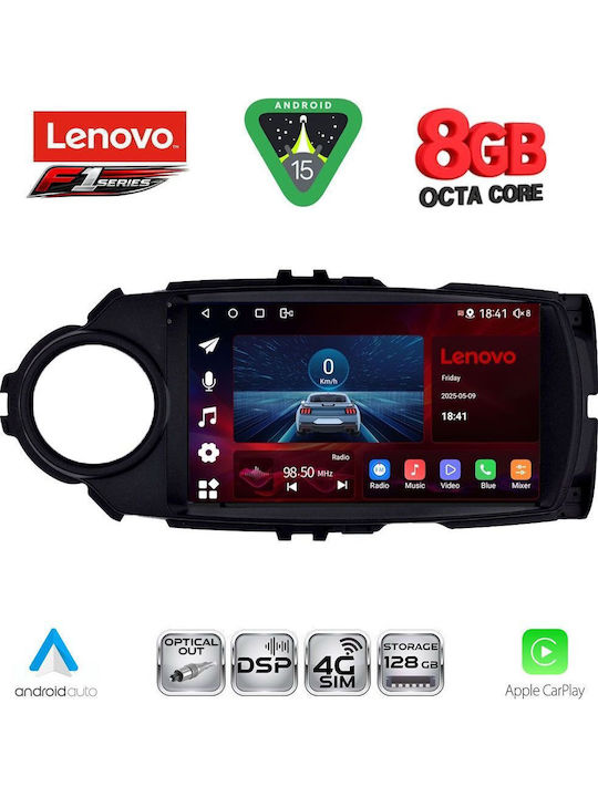 Lenovo Car Audio System for Toyota Yaris 2015-2020 (Bluetooth/USB/WiFi/GPS/Apple-Carplay/Android-Auto) with Touch Screen 9"