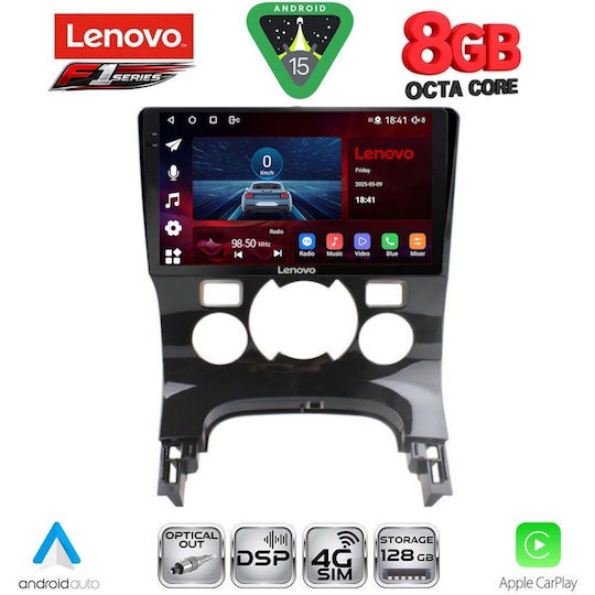 Lenovo Ηχοσύστημα Αυτοκινήτου για Peugeot 3008 2008-2016 με Clima (Bluetooth/USB/WiFi/GPS/Apple-Carplay/Android-Auto) με Οθόνη Αφής 9"