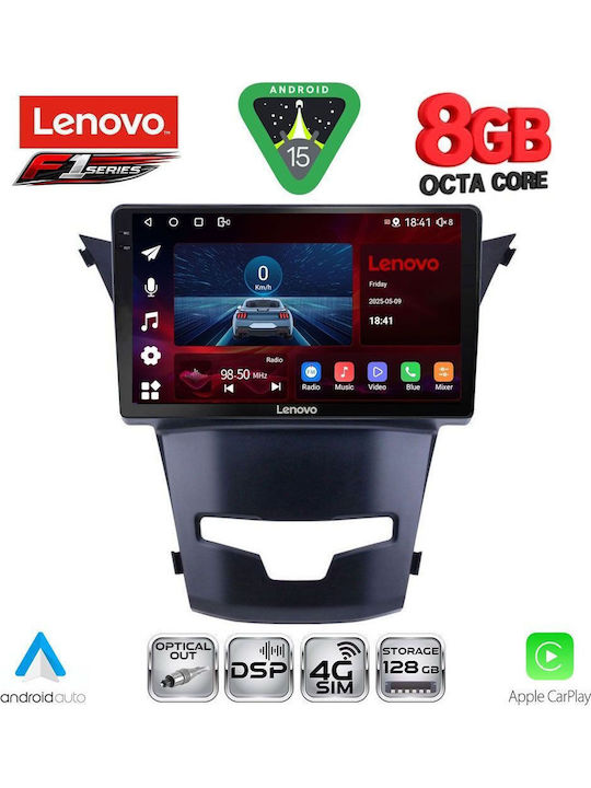 Lenovo Car Audio System for Daewoo Korando Ssangyong Korando 2014-2019 (Bluetooth/USB/WiFi/GPS/Apple-Carplay/Android-Auto) with Touch Screen 9"