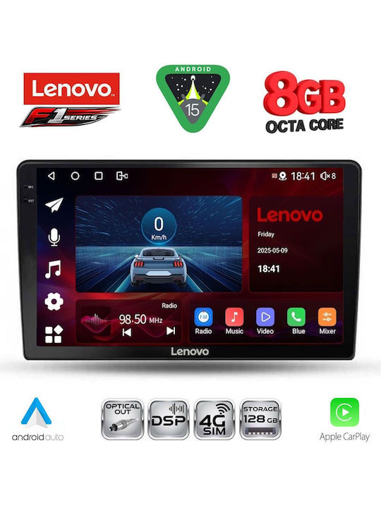 Lenovo Car Audio System for Ssangyong Rexton 2002-2006 (Bluetooth/USB/WiFi/GPS/Apple-Carplay/Android-Auto) with Touch Screen 9"