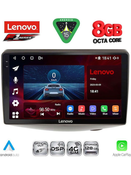 Lenovo Car Audio System for Toyota Yaris 1999-2006 (Bluetooth/USB/WiFi/GPS/Apple-Carplay/Android-Auto) with Touch Screen 9"