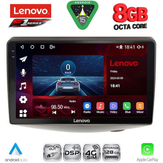 Lenovo Car Audio System for Toyota Yaris 1999-2006 (Bluetooth/USB/WiFi/GPS/Apple-Carplay/Android-Auto) with Touch Screen 9"