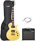 ESP Ltd Ec-256 Set Chitară Electrică Aurie cu Husă