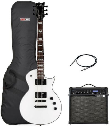 ESP Ltd Ec-256 Snow Σετ Ηλεκτρική Κιθάρα Λευκή με Θήκη