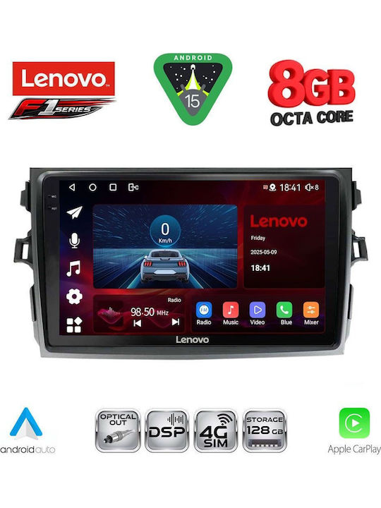 Lenovo Car Audio System for Toyota Corolla 2006-2012 (Bluetooth/USB/WiFi/GPS/Apple-Carplay/Android-Auto) with Touch Screen 9"