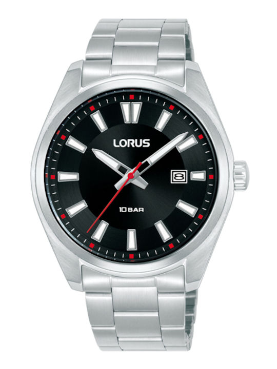 Lorus Sports Ανδρικό Ρολόι Μπαταρίας με Ασημί Μεταλλικό Μπρασελέ