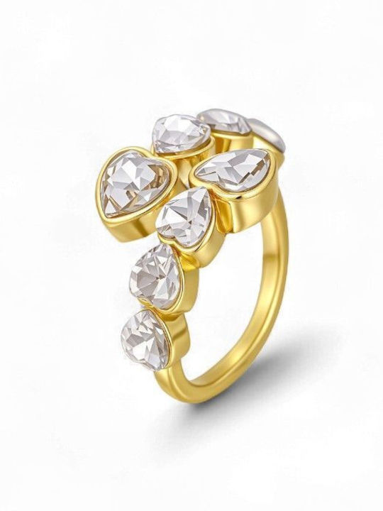 Callajewels Damen Stahl Vergoldetes Ring