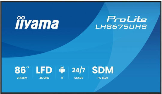 Iiyama LH8675UHS-B2AG Public Display LCD IPS 4K UHD 85.6"