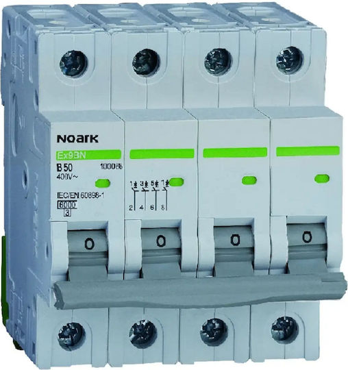 Micrîntrerupător 6kA Caracteristică D 1A 4 Poli Noark 100255