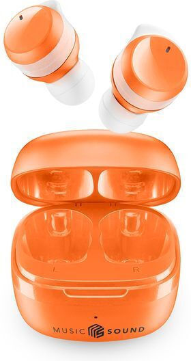 Cellular Line Music Sound Flow In-ear Bluetooth Handsfree Earphones with Charging Case Orange