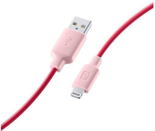 Cellular Line USB-A to Lightning Cable Ροζ 1m