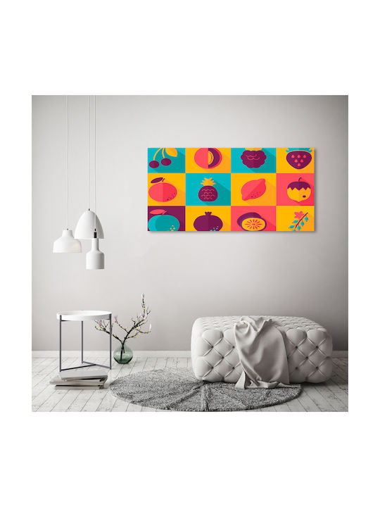 Canvas Painting Home Elegant Decoration Fruit Icons 120x60 Cm