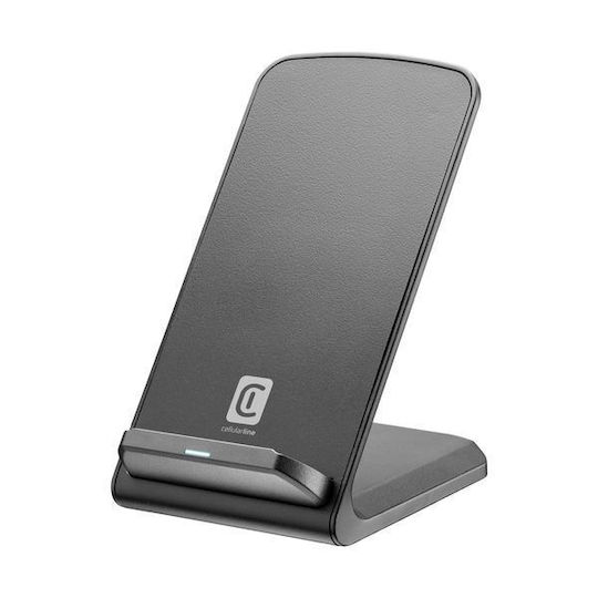 Cellular Line Kabelloses Ladegerät (Qi Pad) 10W Schwarzs (Easy Stand)