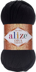Нишка Diva Stretch Microfiber Акрил No3 100гр Ч...