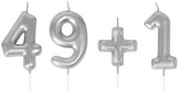 Κεράκια 49+1 Ασημί