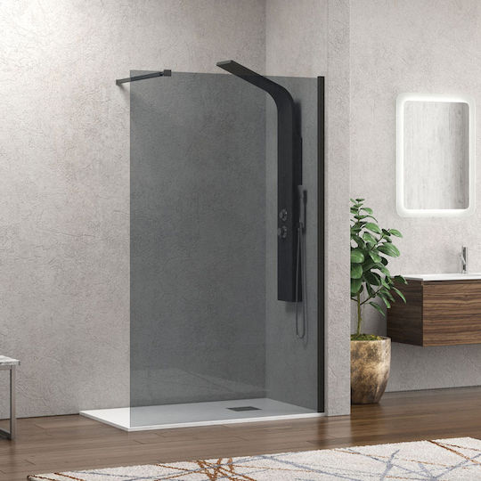 Karag Walkin 1 Feste Seite für Dusche 120x200cm Rauchgase Schwarz 5206836056869