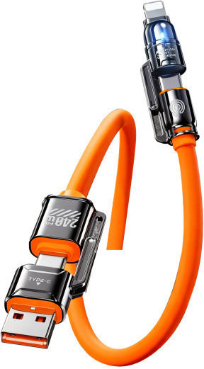 Hyperloq USB to Cable Πορτοκαλί 2m 52475970683218