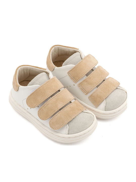 Babywalker Beige Baptism Leather Sneakers