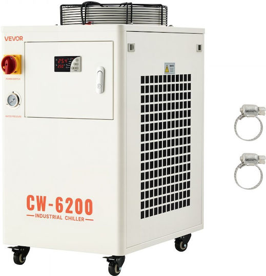 Vevor Industrieller Wasser Kühler 5000w Industrielles Kühlsystem Wasser Kühler Kompressor Tankkapazität 15l Maximaler Durchfluss 70 L Min Laser Schneidemaschine & Gravurmaschine für Kegel Laser Co2