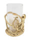 Kare Design Candle Holder Ceramic in Gold Color 13x19x13cm 1pcs