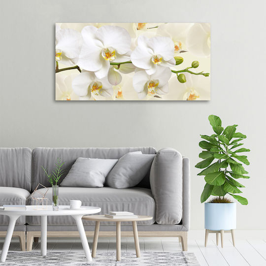 Dekoratives Gemälde Segeltuch Zuhause Büro Orchidee 100x50 cm