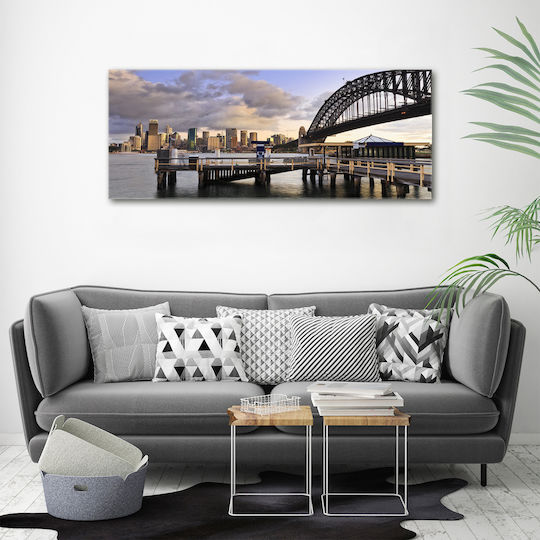 Wall Canvas Painting Home & Office The Bridge In Sydney 125x50 Cm