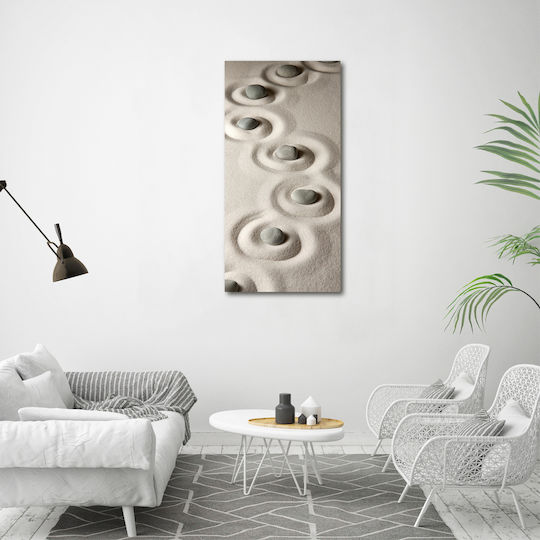 Decorare Interioară Panou De Perete Pânză Pietre Pe Nisip 60x120 Cm