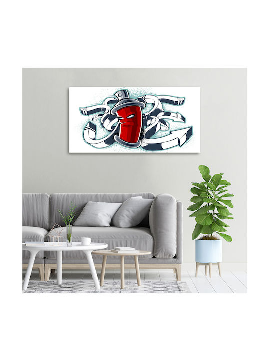 Wall Canvas Painting Designed Demanding Graffiti 100x50 Cm