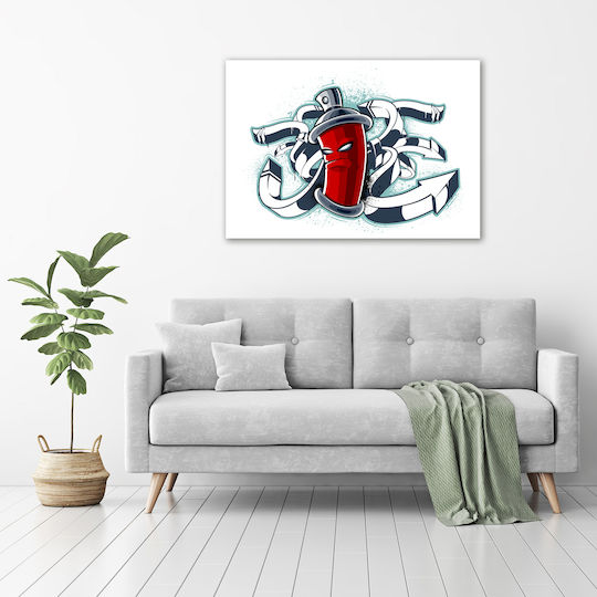 Wandbild Segeltuch Gestaltet Anspruchsvolle Dekoration Graffiti 100x70 cm