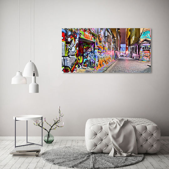 Wall Canvas Painting High Quality Colorful Graffiti Print 120x60 Cm