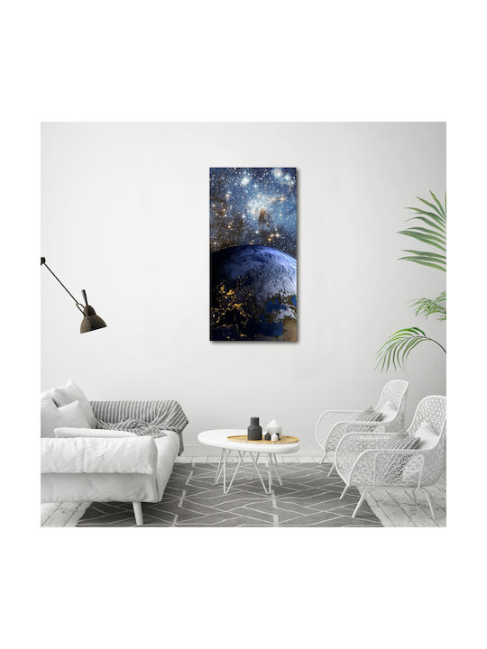 Gemälde Leinwand Fertig Keilrahmen Wandmontage Planet Erde 60x120 cm