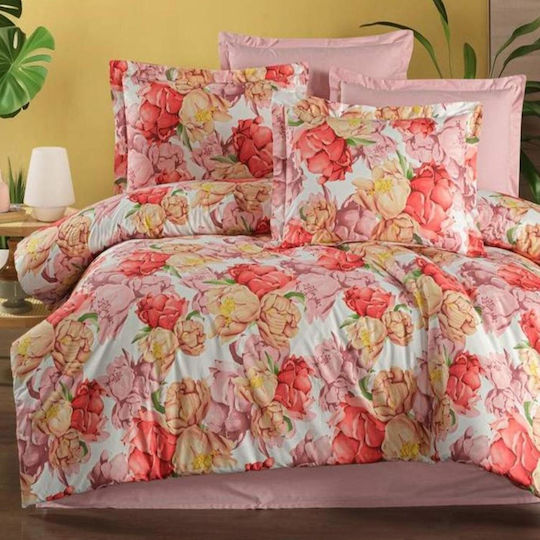 MayHome Σετ Κουβερλί Μονό Βαμβακερό Floral 160x240cm