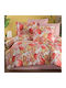 MayHome Σετ Κουβερλί King Size Βαμβακερό Floral 260x240cm 3τμχ