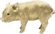 Διακοσμητικός Κουμπαράς Pig Χρυσό 37.6x14.2x23εκ